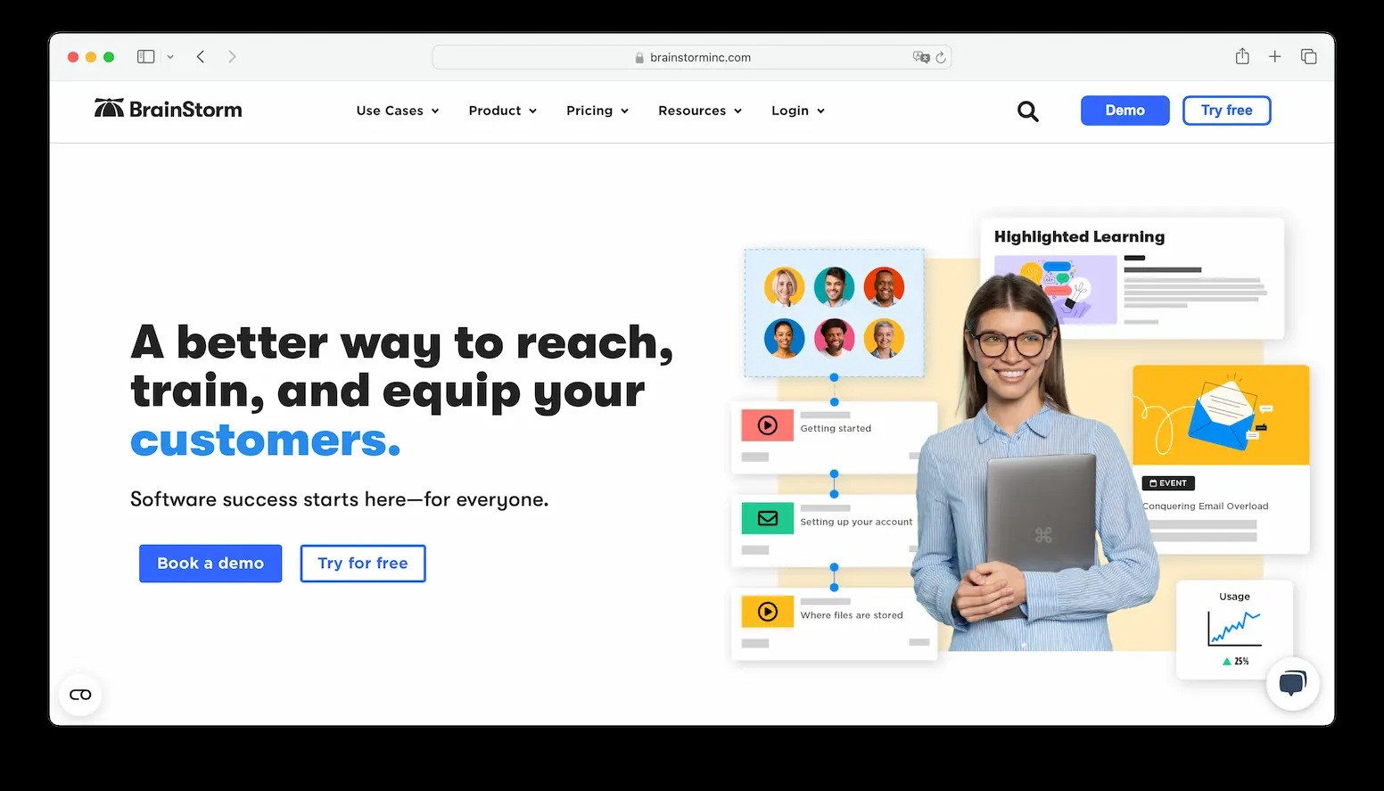 BrainStorm homepage screenshot